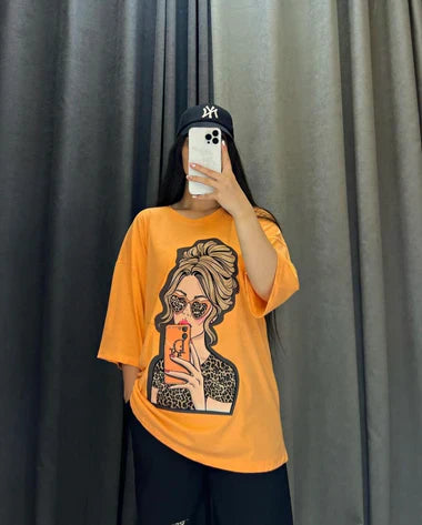 Printed Drop-Shoulder Tee Trousers (Print 6)