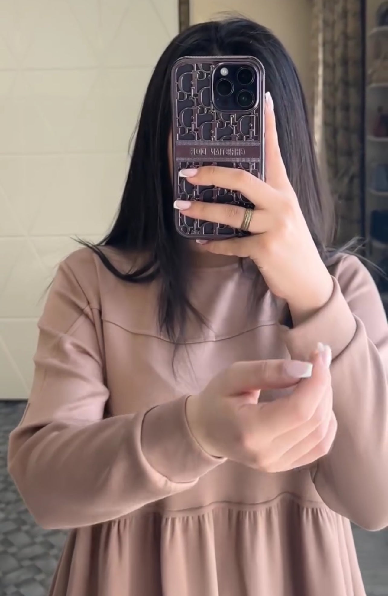 Warm Fleece Long Fallen Top