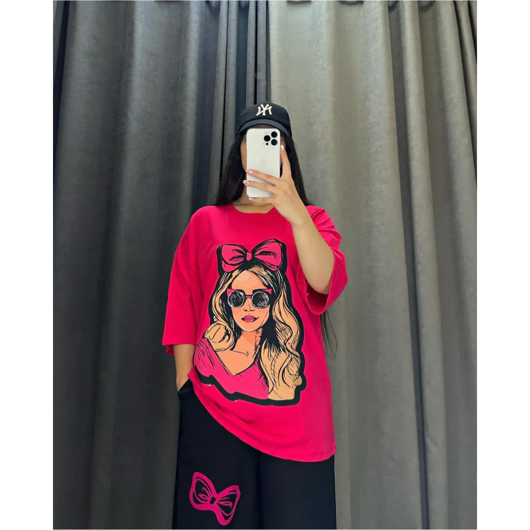 Printed Drop-Shoulder Tee Trousers (Print 1)