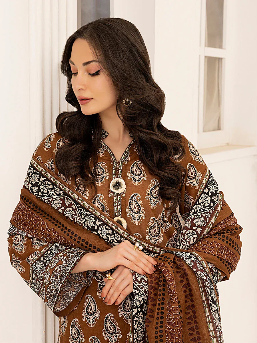 1 & Get 1 Free - 3PC Unstitched Printed Lawn Suit