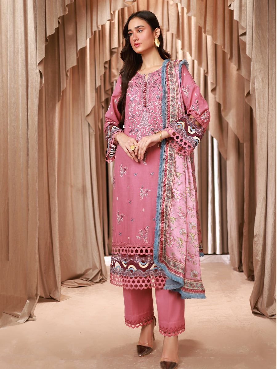 1 & Get 1 Free - LUXURY LAWN EMBROIDERED SUIT