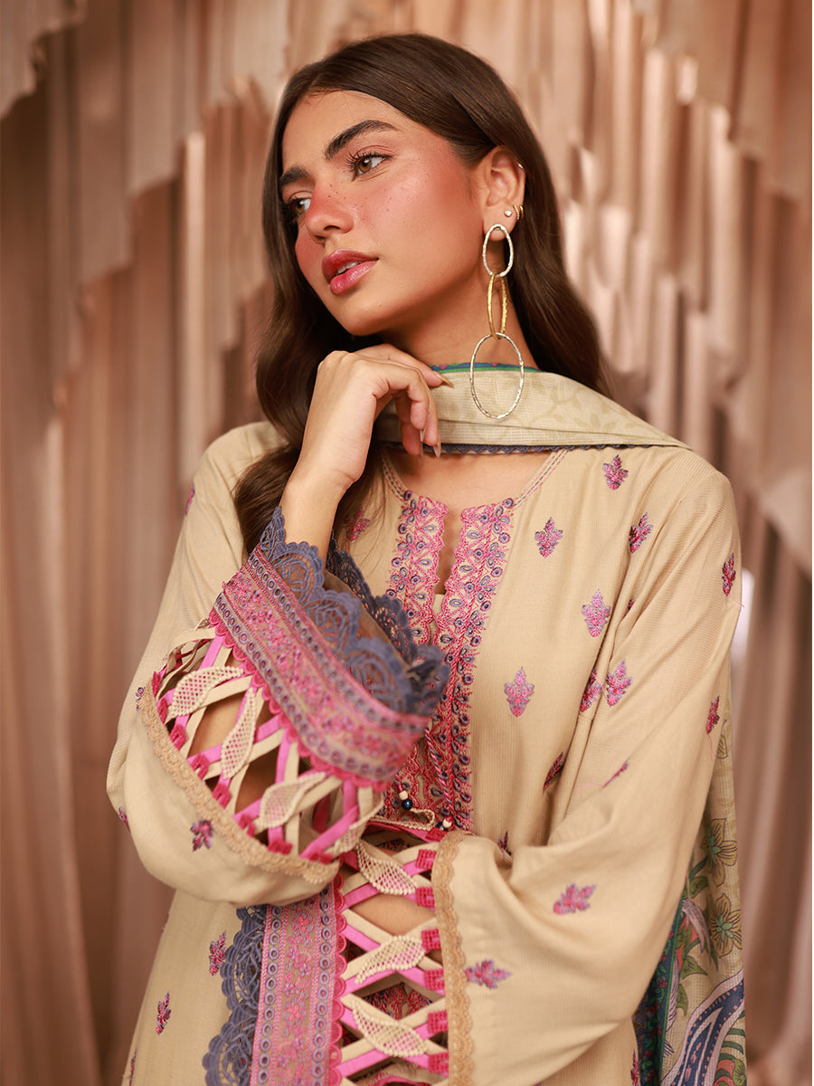 1 & Get 1 Free - LUXURY LAWN EMBROIDERED SUIT
