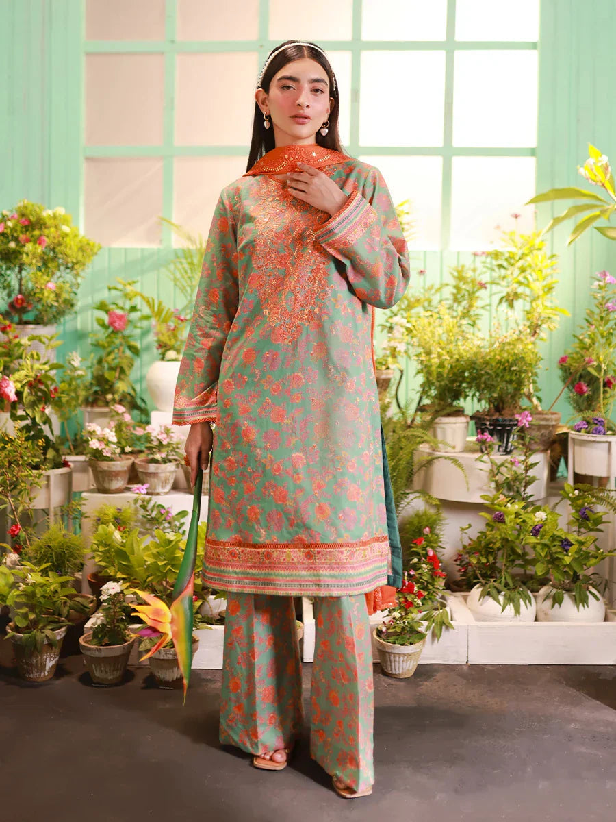 1 & Get 1 Free - LUXURY LAWN EMBROIDERED SUIT