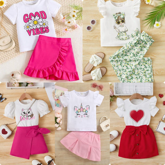 DOS-112 Premium Summer Baby Girl Suits (Pack of 5) – Kids Collection - All Sizes Available