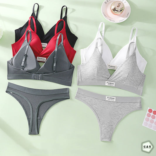 Pack Of 2 Cotton High Quality T-Shirt Bra With T-Panty Set