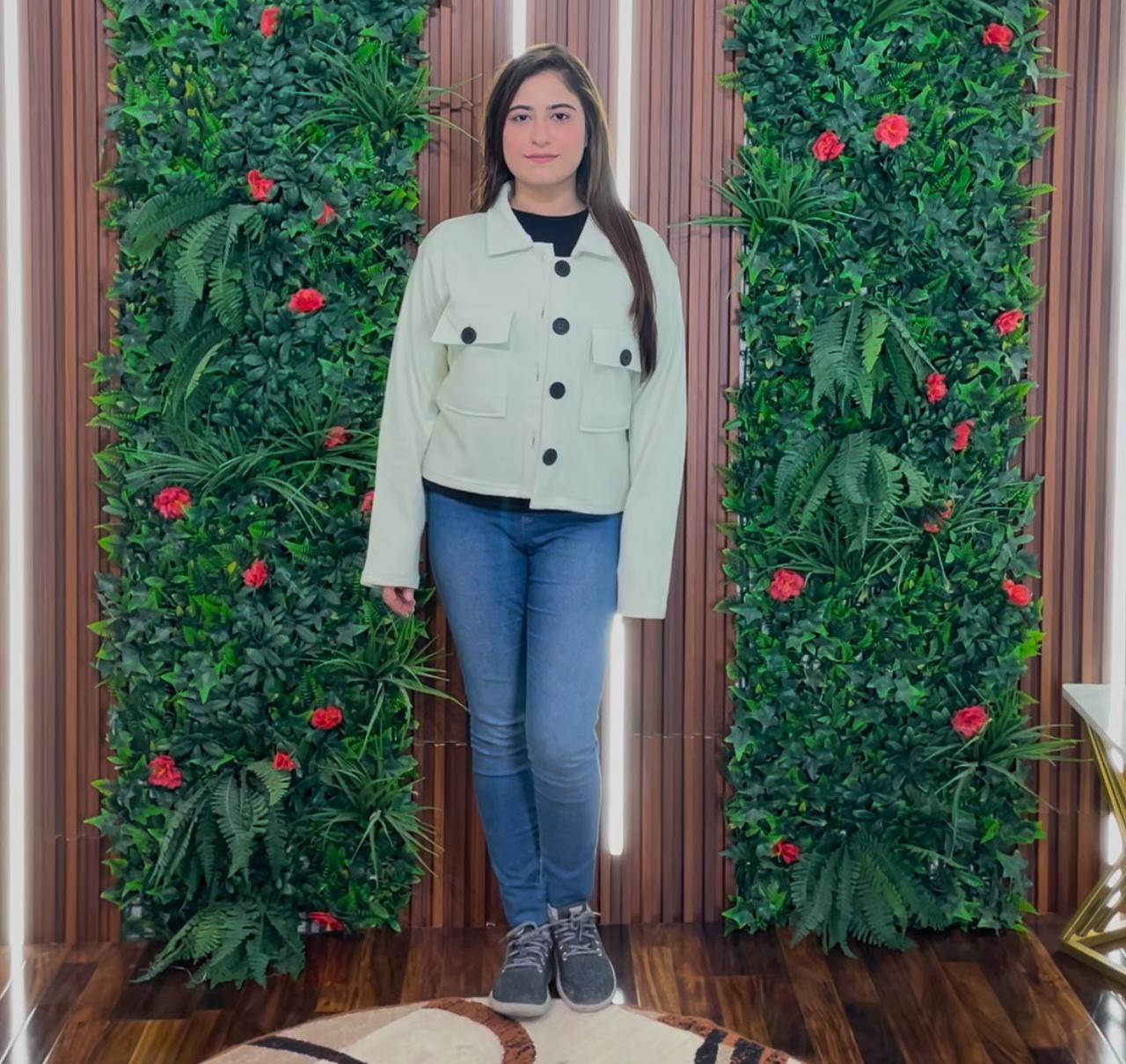 Pocket Style Short Fleece Jacket CH 383