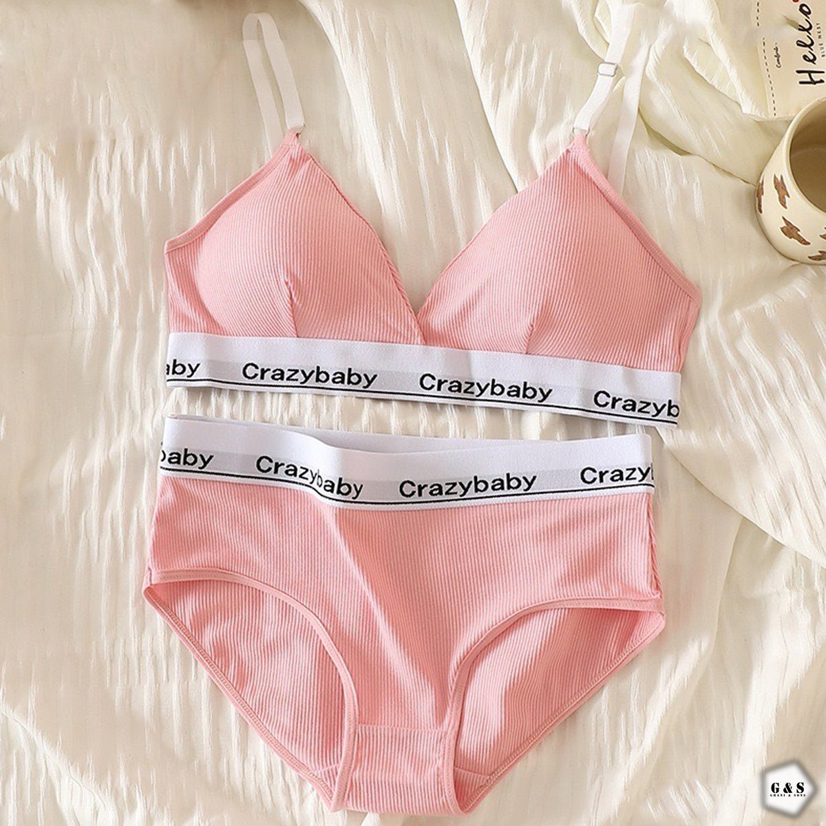 Pack Of 2 Bralette With Full Coverage Panties