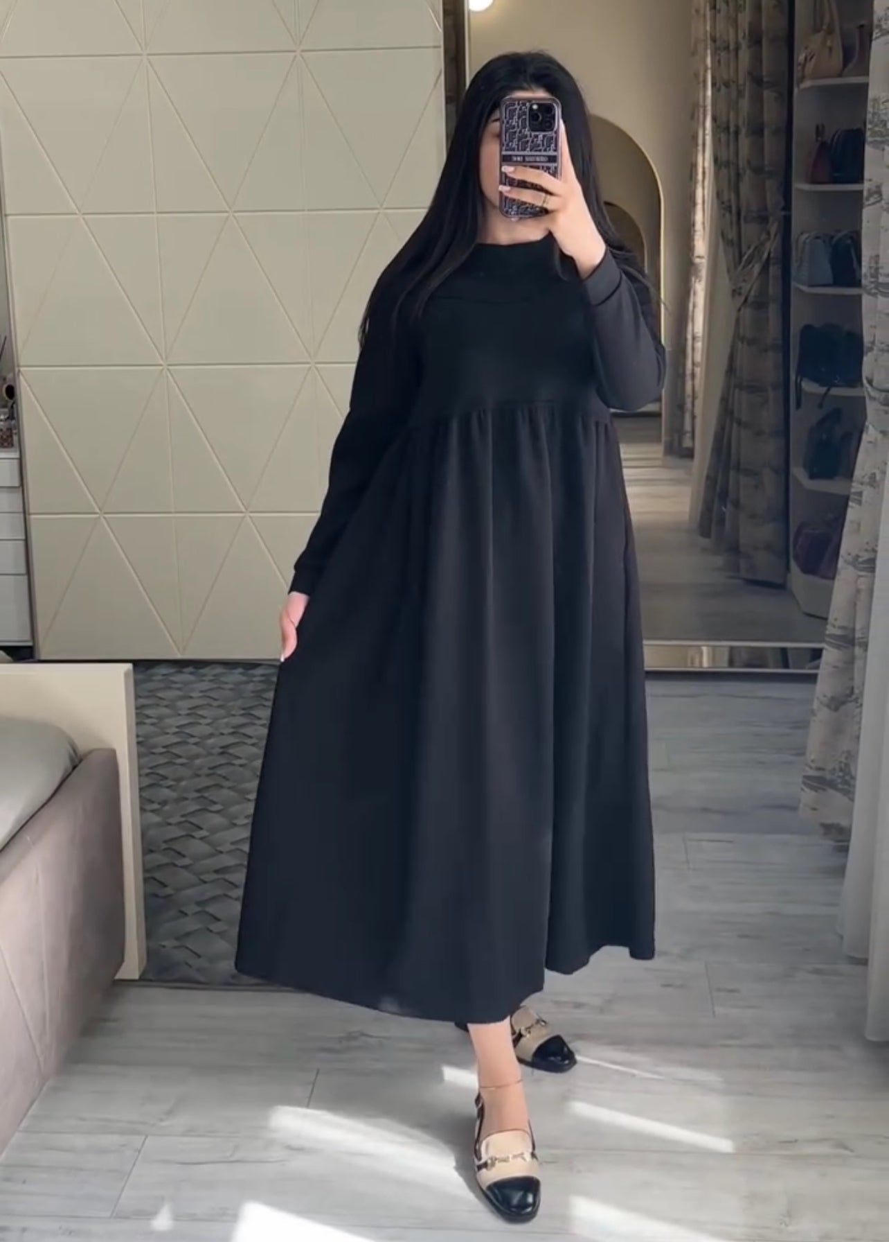 Warm Fleece Long Fallen Top