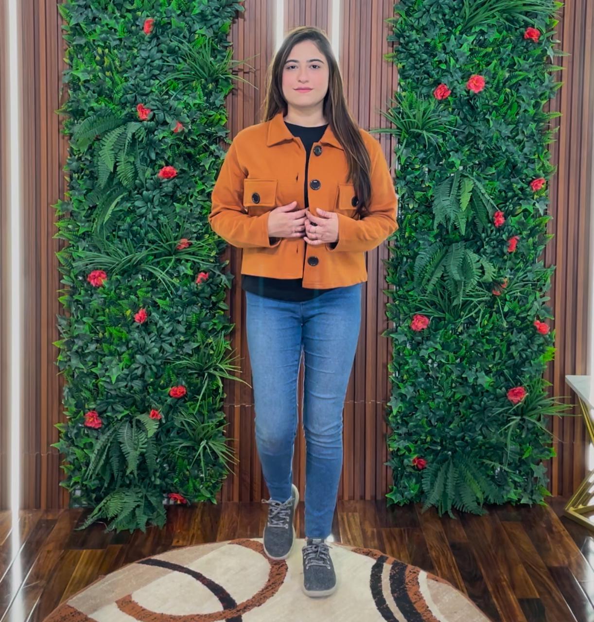 Pocket Style Short Fleece Jacket CH 383