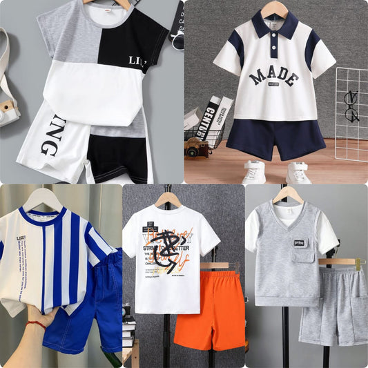 DOS-513 Premium Summer Baby Boy Suits (Pack of 5) – Kids Collection - All Sizes Available