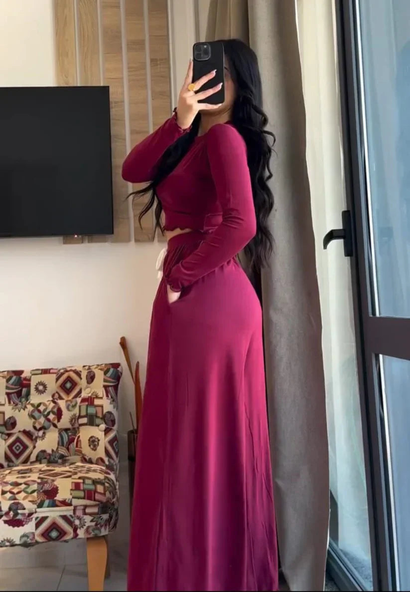 BreezeFlow Wide-Leg Loungewear Set For Summer