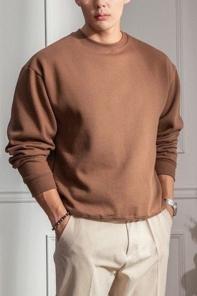 Pack of 3 Men’s Casual Lightweight Solid Color Sweaters – Long Sleeve