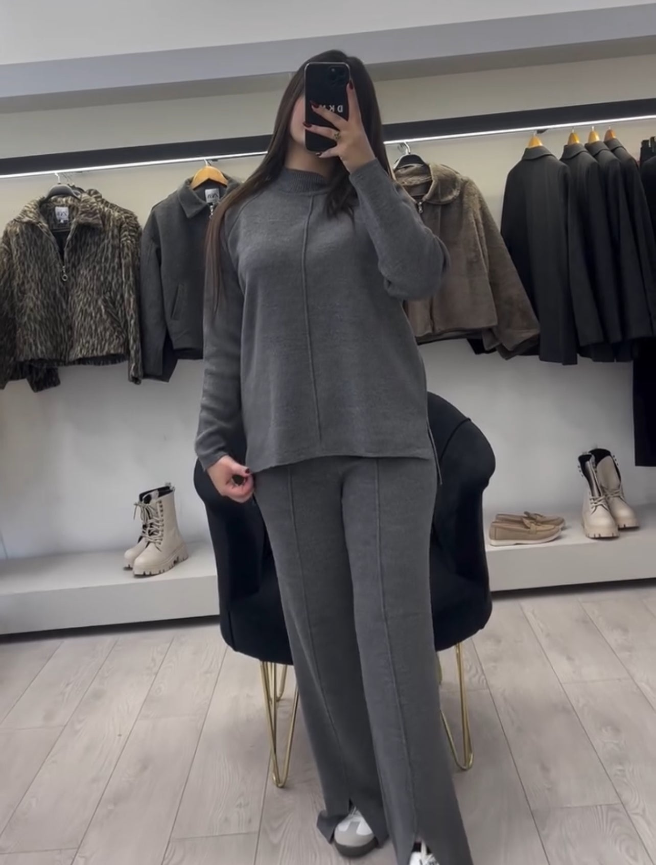 Bootcut Style Fleece Co-ord Set For Winters