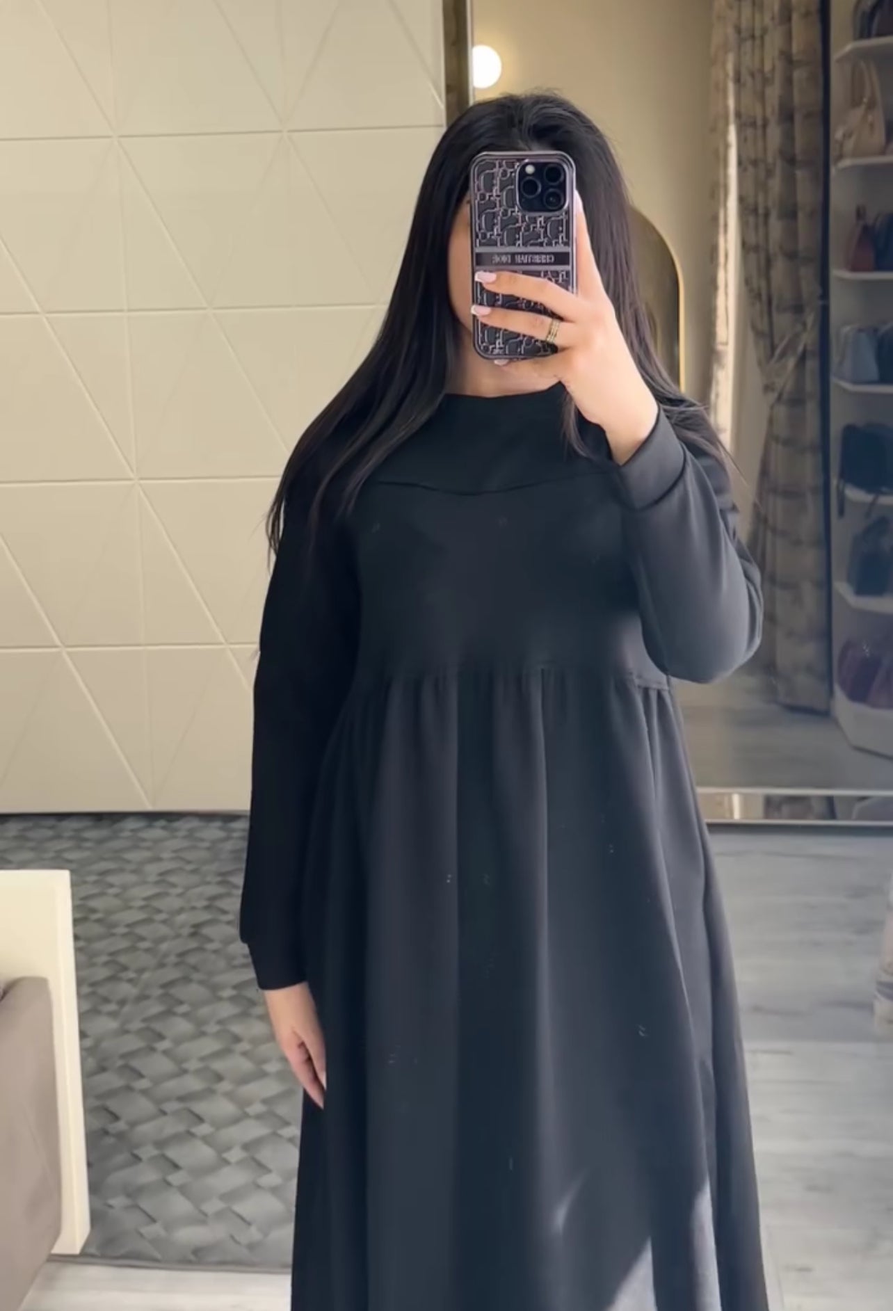 Warm Fleece Long Fallen Top