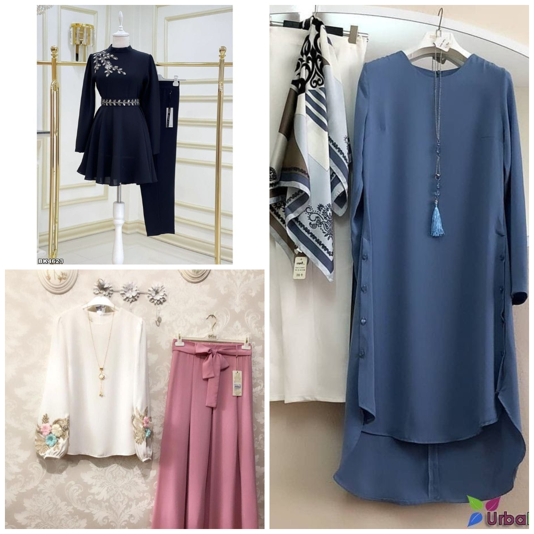 129A - Stylish Pack of 3 Women's Casual Summer Suit Set – Premium Stitched Kurti & Trousers 50% Off Summer Sale