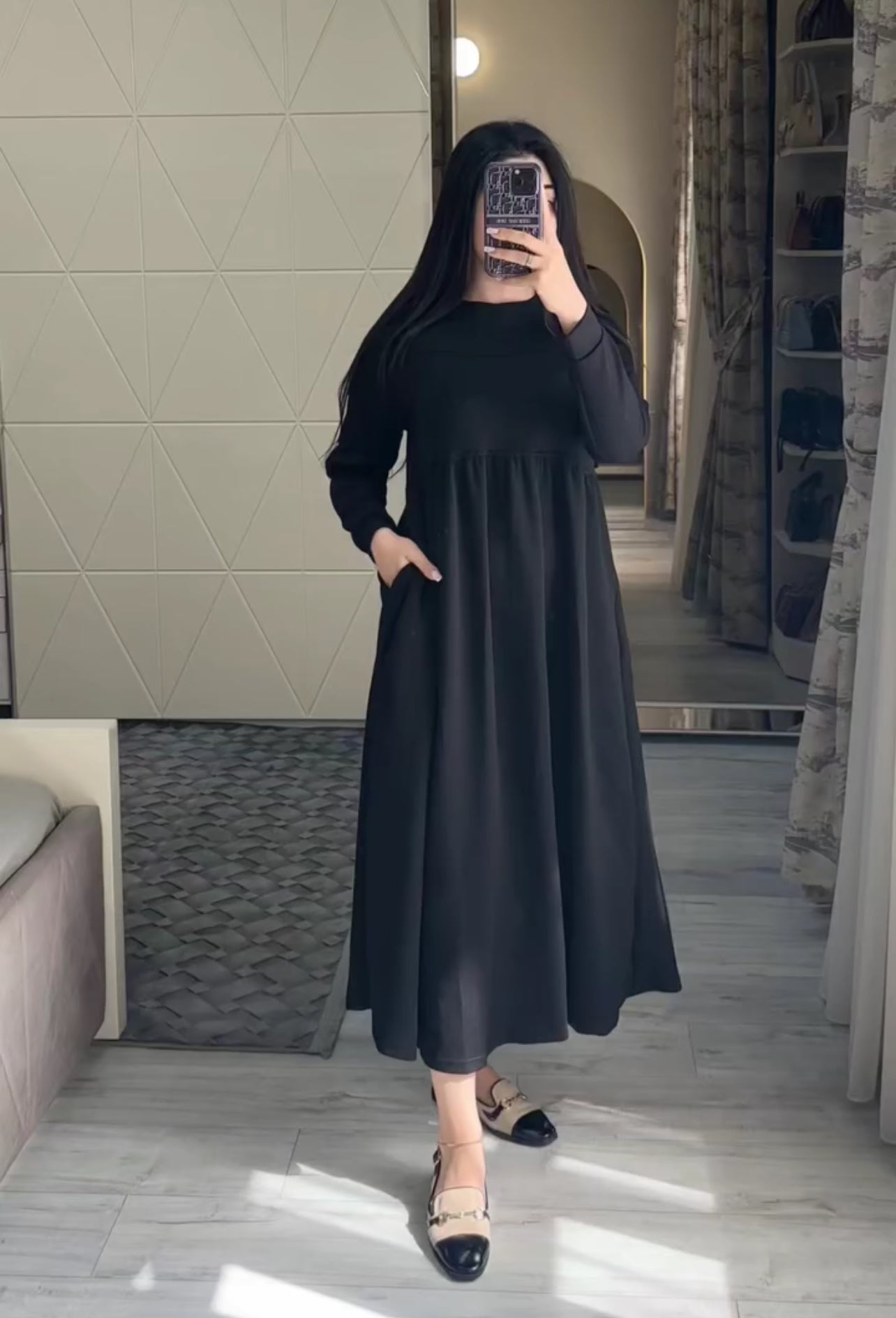 Warm Fleece Long Fallen Top