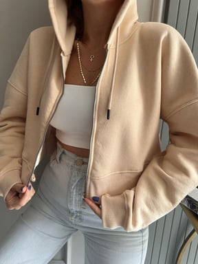 ZipFit Crop TrimLine Hoodie