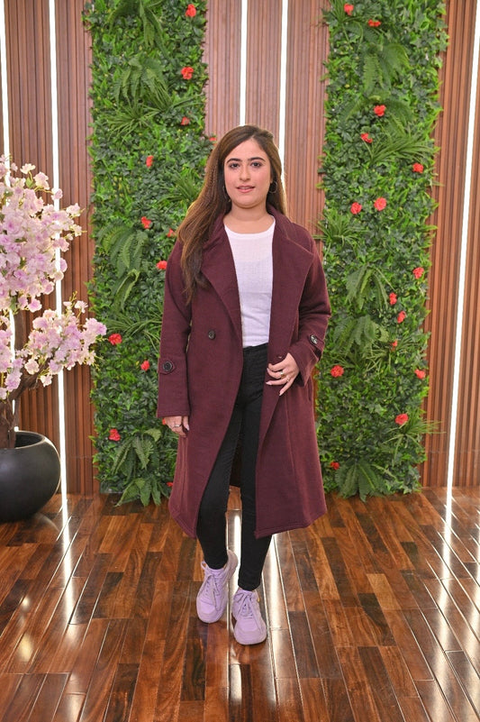 Long Fleece Coat For Women's 23