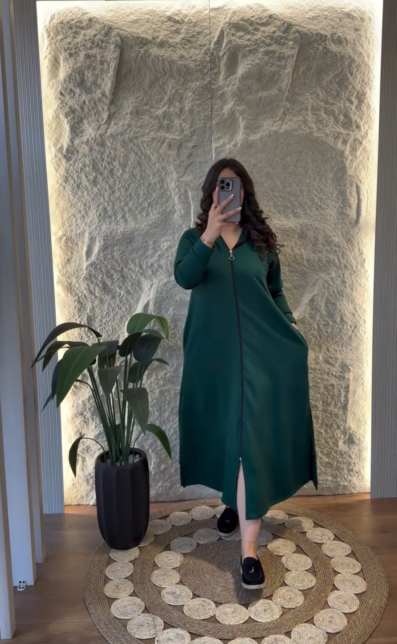 Long Zipper Hoodie Top