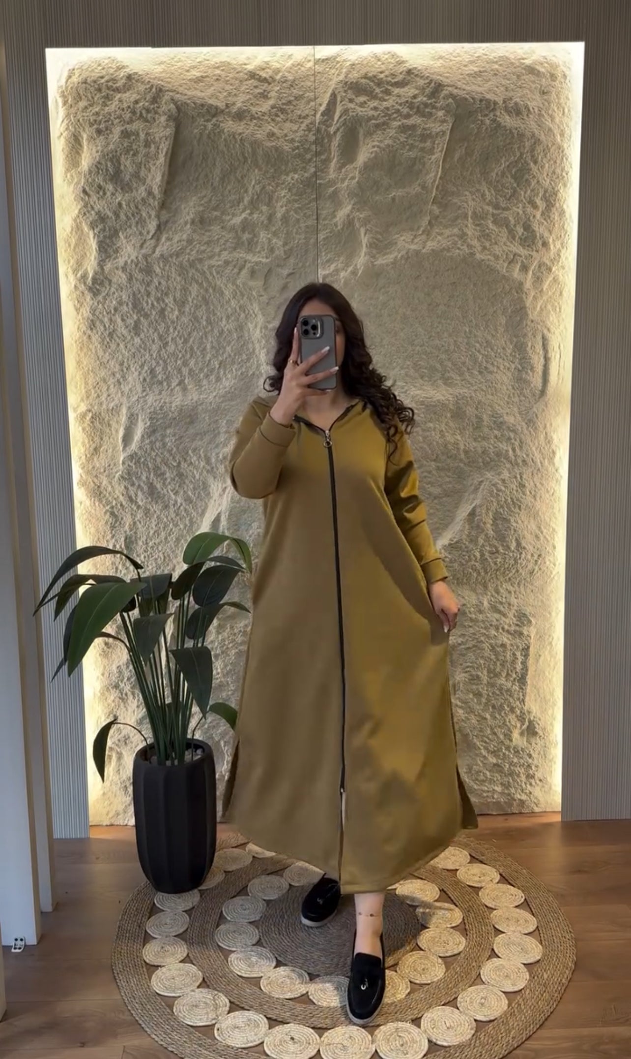 Long Zipper Hoodie Top