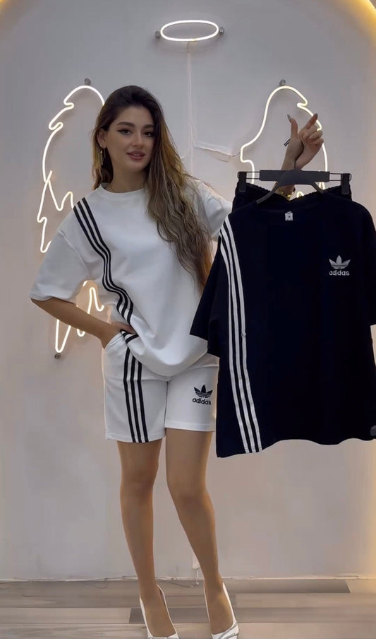 Stripes Tshirt Short