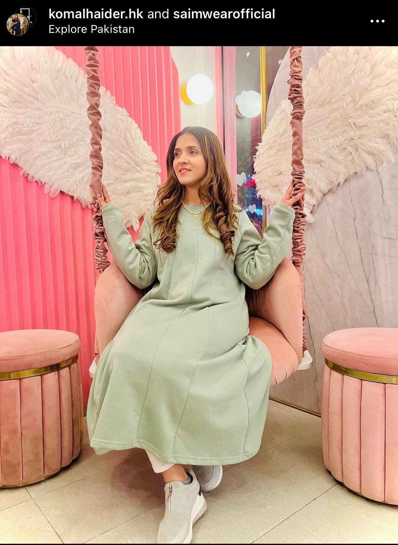 Warm Fleece Long Fallen Frock Top CH 394