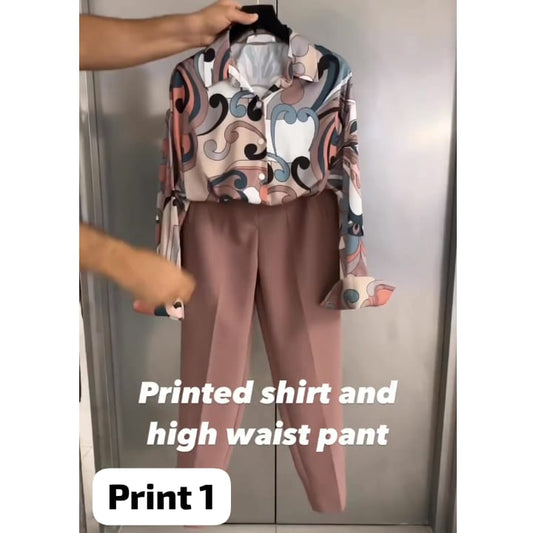 2 Pcs High waist Paint Dress