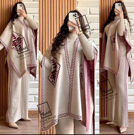 Ready To Wear 3 Pcs Winter Fleece Outfit CH-370