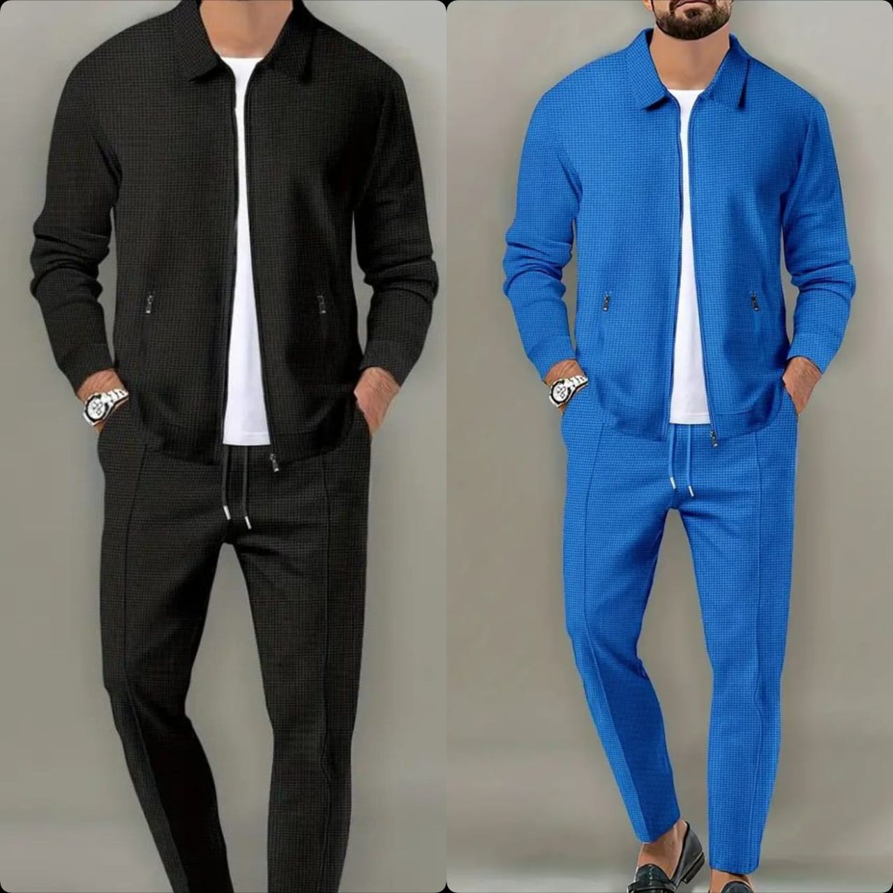 Pack of 2 Autumn/Winter Men’s Tracksuit Sets – Long Sleeve Sweatshirt & Joggers 76537