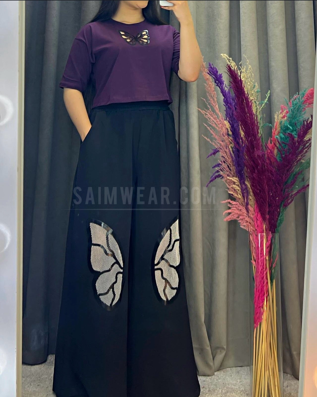 Printed Crop Tee Trousers