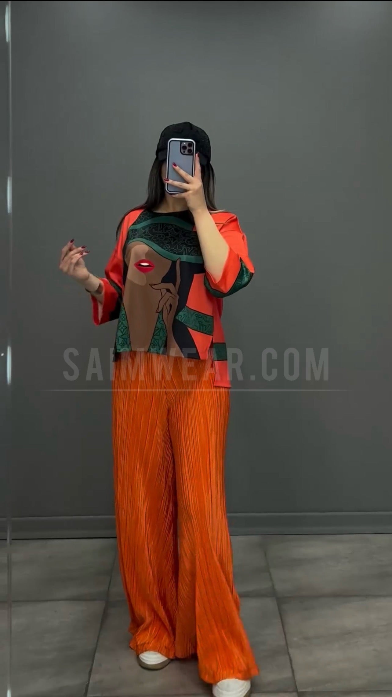 Luxury 2 Pcs Silk Printed Co ord Set