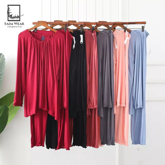 Frill Style Casual Home Wear Set