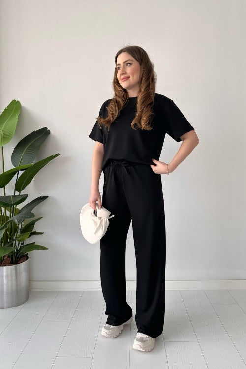 Straight Trouser Tee Lounge Wear Set