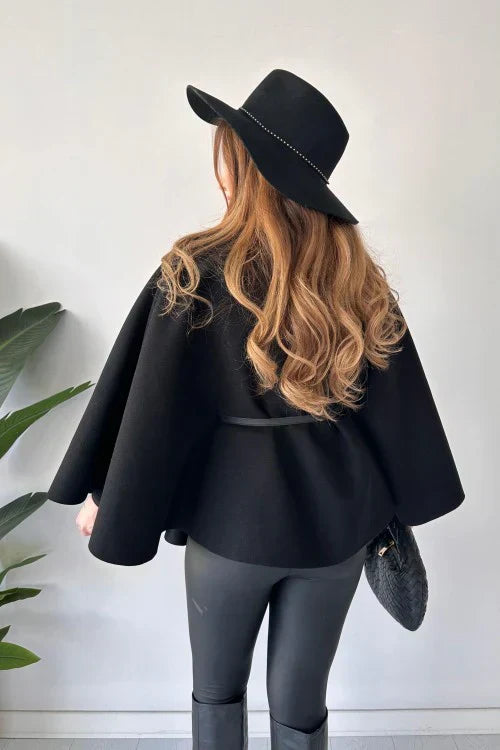 New Design Short Cap Shawl With Belt