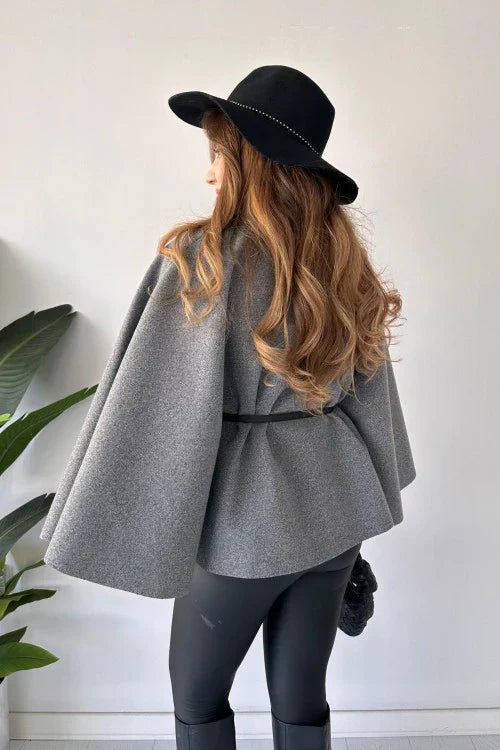 New Design Short Cap Shawl With Belt