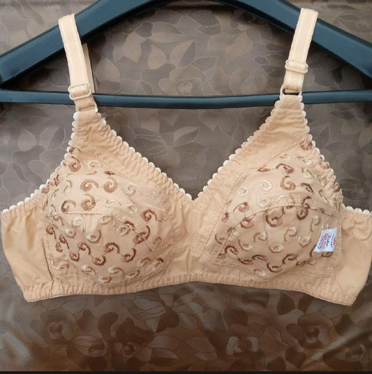 Pack Of 3 Stretchable Imported Floral Cotton Bra With Different Colour Selection