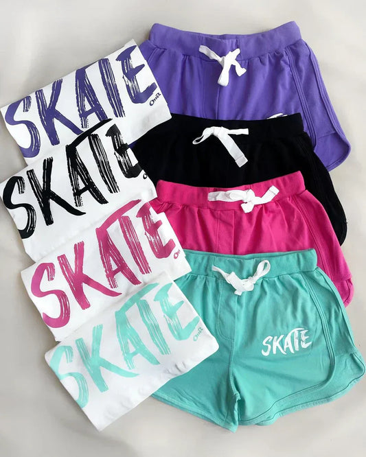 Spring Vibes Colorful Skate Printed Top & Boxer Set