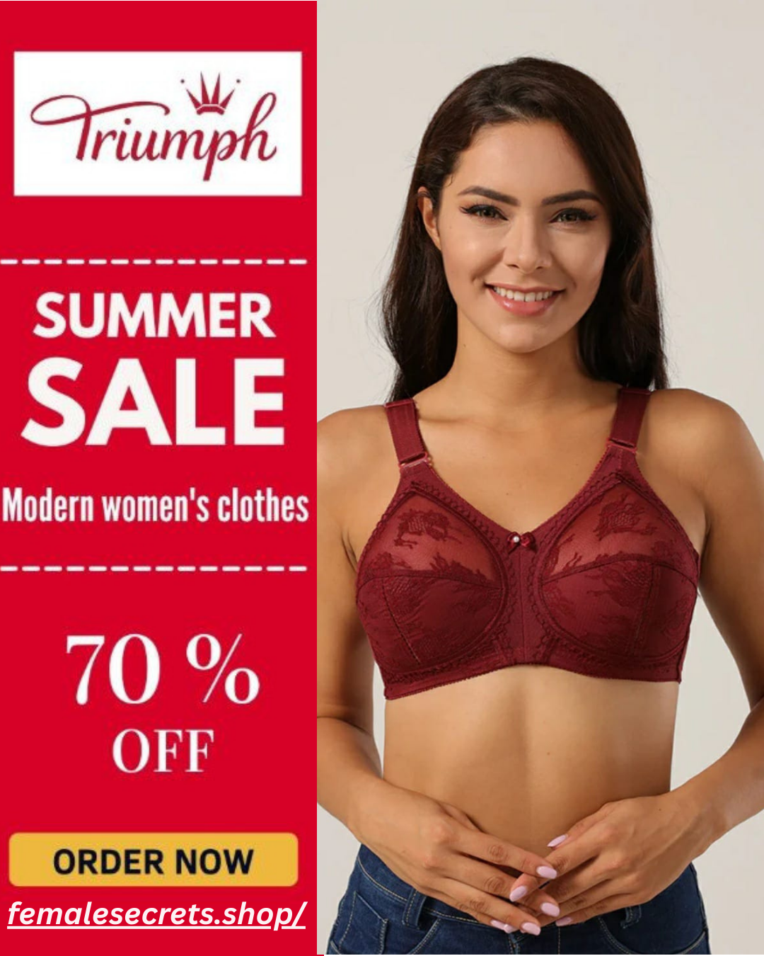 70% OFF | PACK OF 3 IMPORTED TRIUMPH DOREENA BRA BEST FOR SUMMER
