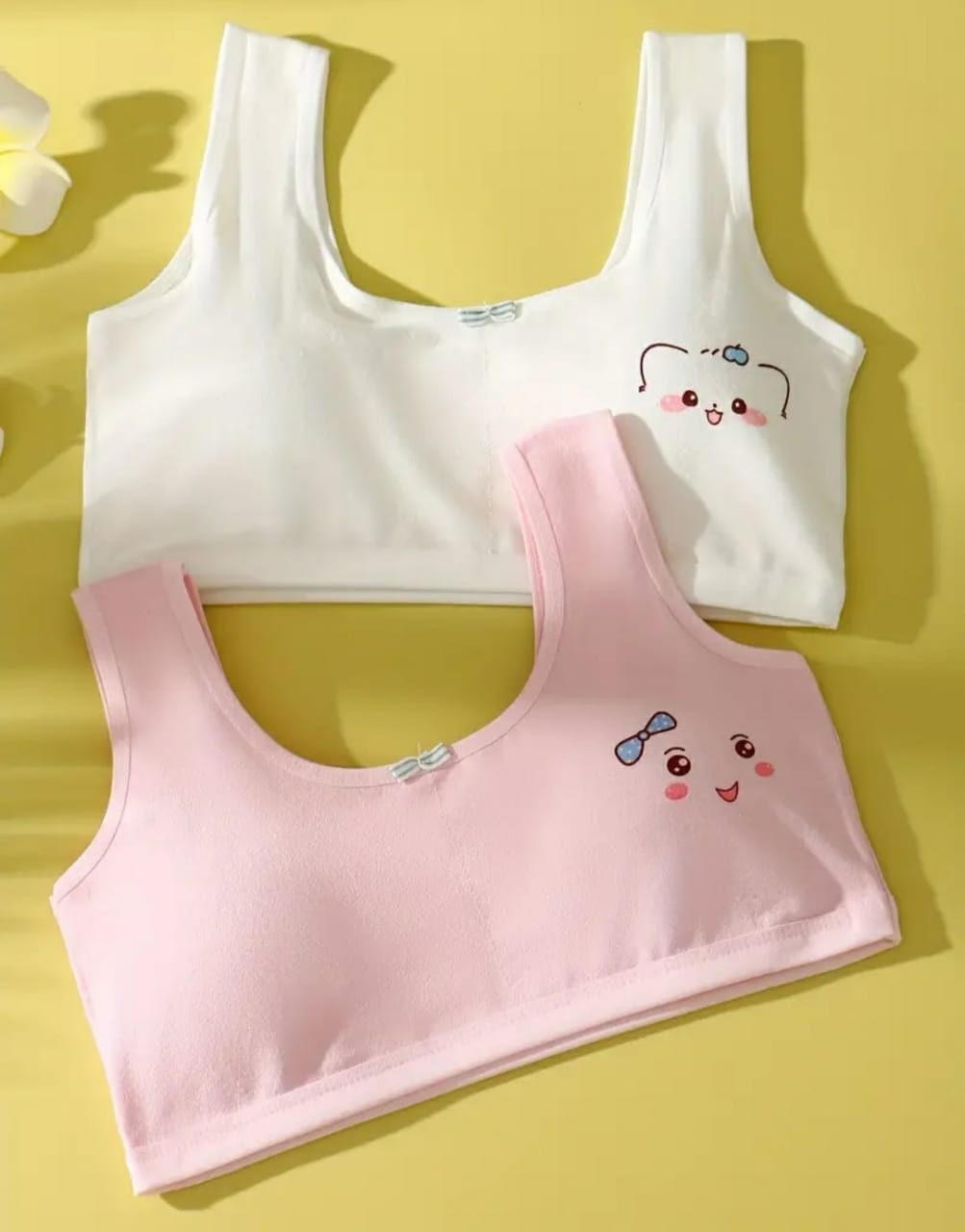 Pack Of 5 Teen Girls Casual Breathable Soft Comfortable Sports Bra