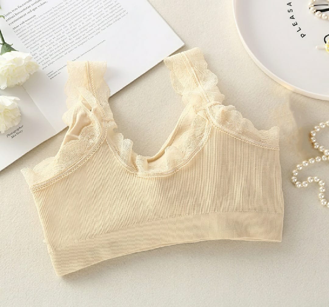 50% OFF SALE LIVE NOW | PACK OF 2 IMPORTED FANCY LACE NON WIRED PUSHUP BRA