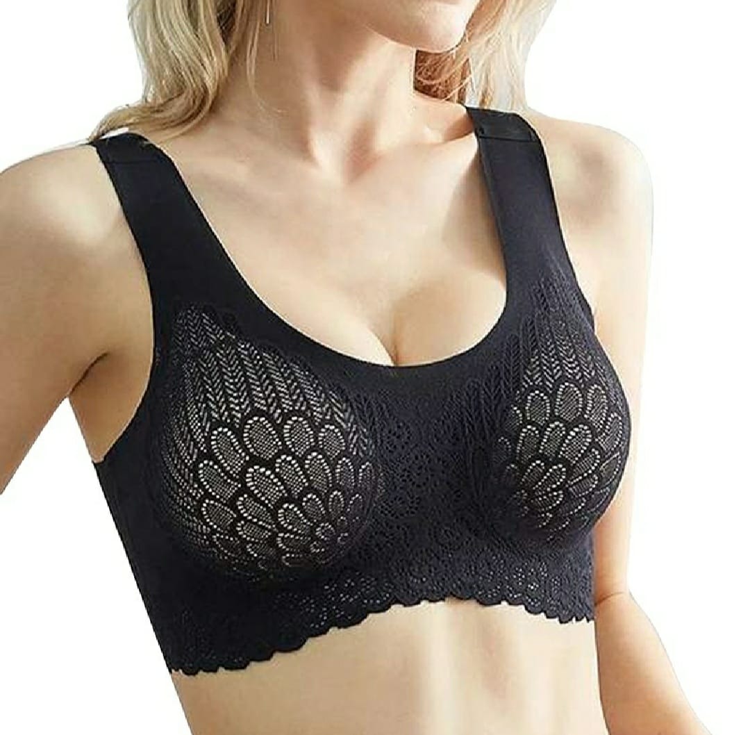 Women Top Vest Seamless Comfort Push Up Bra Shapewear Stretch Comfy Crop Sports Bra
