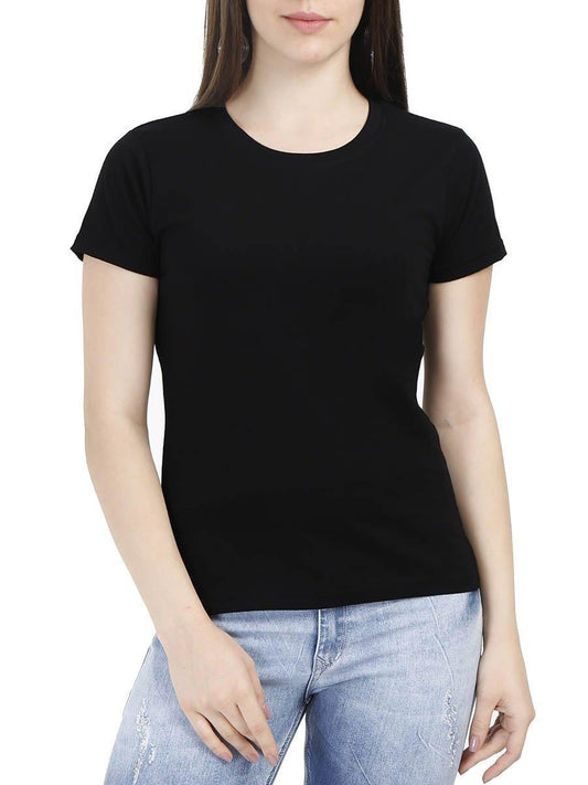 Black Round Neck Basic T-Shirt