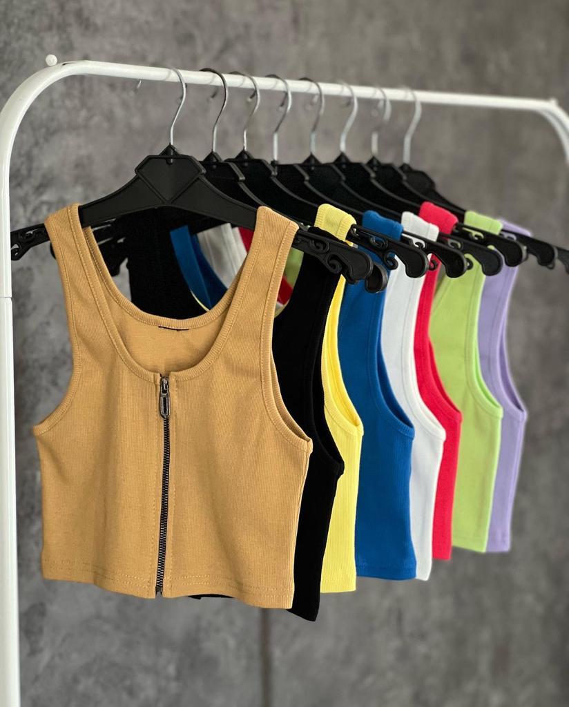 Short Zipper Crop Top CH 378