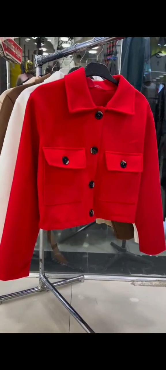 Pocket Style Short Fleece Jacket CH 383