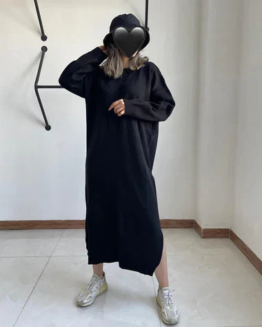 Drop Shoulder Long Fleece Winter Wear