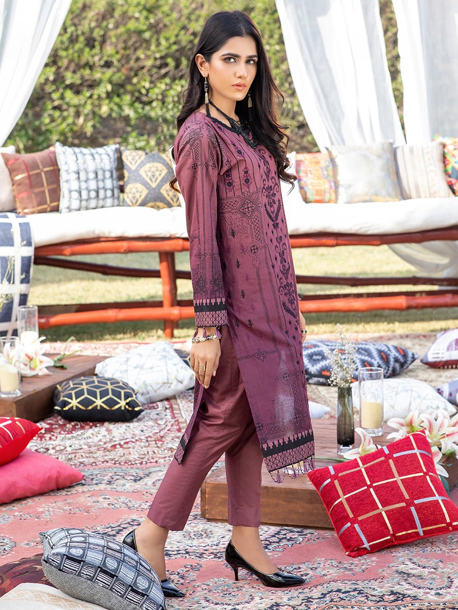 1 & Get 1 Free - Unstitched 2PC Printed Embroidered Lawn - Z'ure