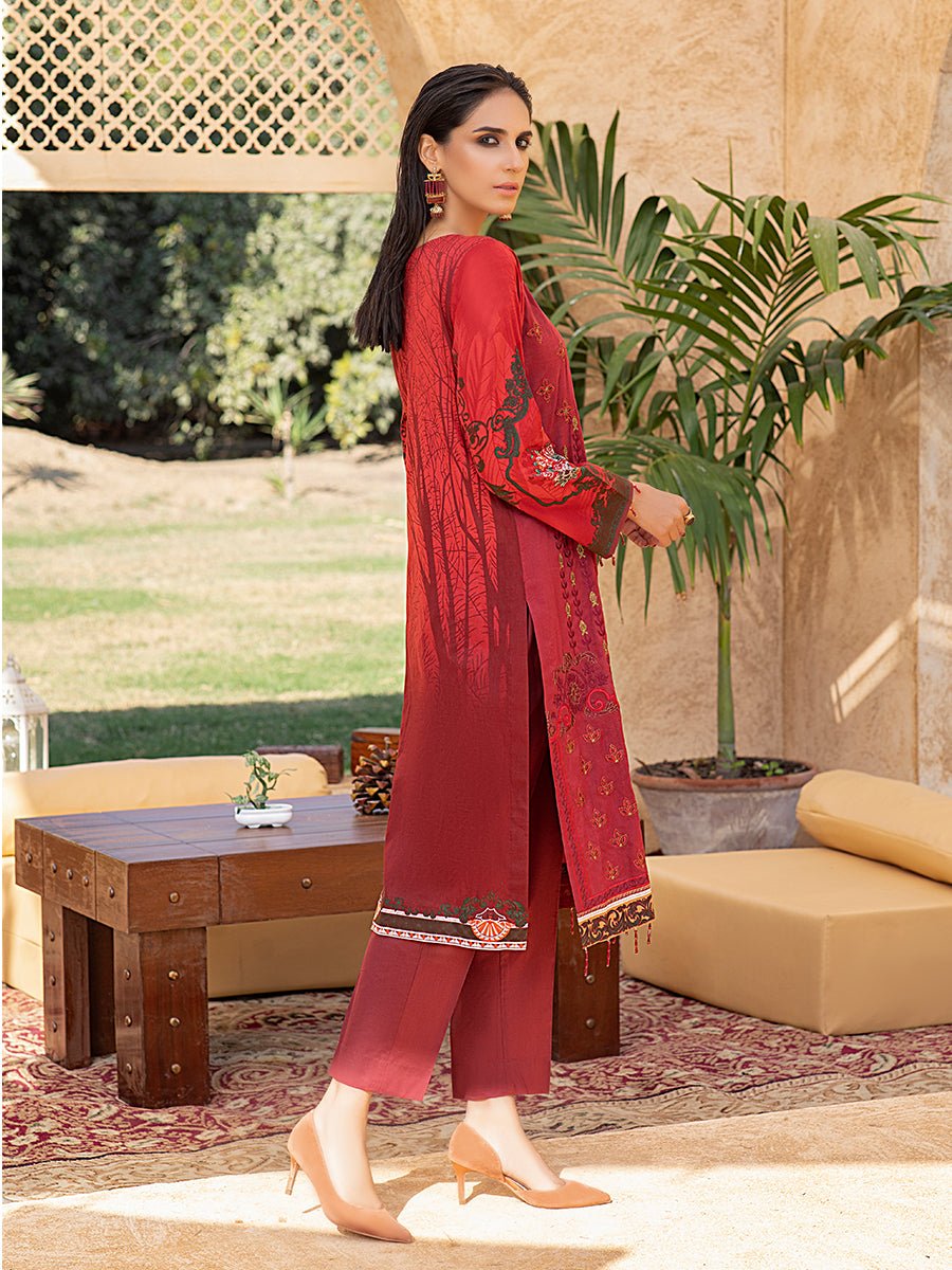 1 & Get 1 Free - Unstitched 3PC Lawn Embroidered Suit